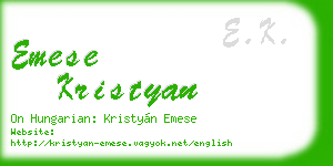 emese kristyan business card