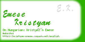 emese kristyan business card